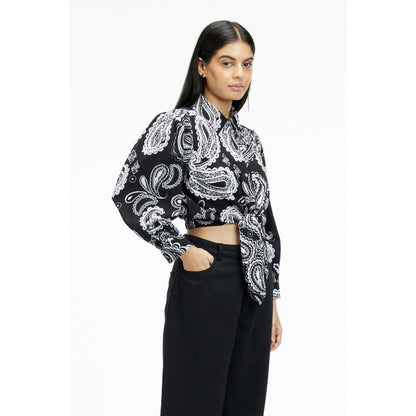 TERRA LUNA Nitsa Black Paisley Shirt