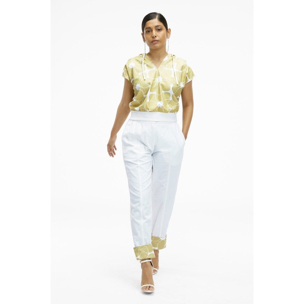 TERRA LUNA Riobo Gold Printed Hoodie