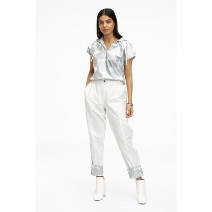 TERRA LUNA Riobo Grey Printed Hoodie