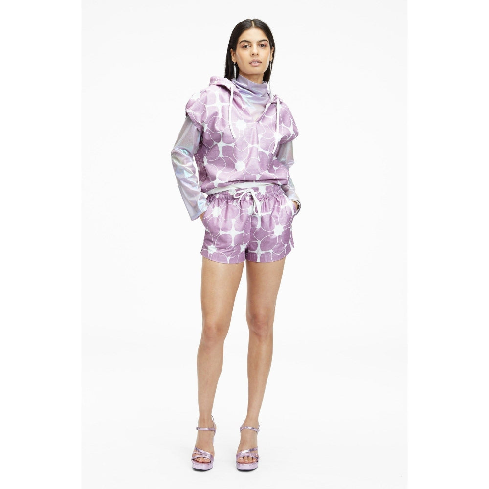 TERRA LUNA Riobo Purple Printed Hoodie