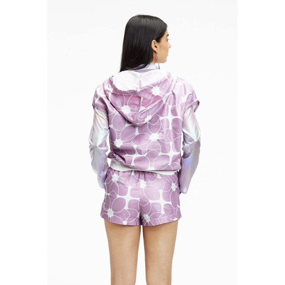TERRA LUNA Riobo Purple Printed Hoodie
