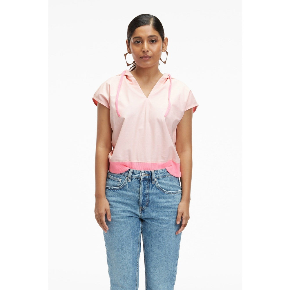 TERRA LUNA Riobo Pink Solid Hoodie