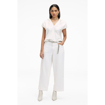 TERRA LUNA Riobo White Solid Hoodie