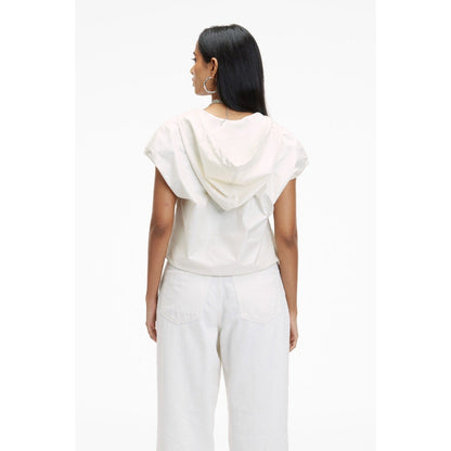 TERRA LUNA Riobo White Solid Hoodie