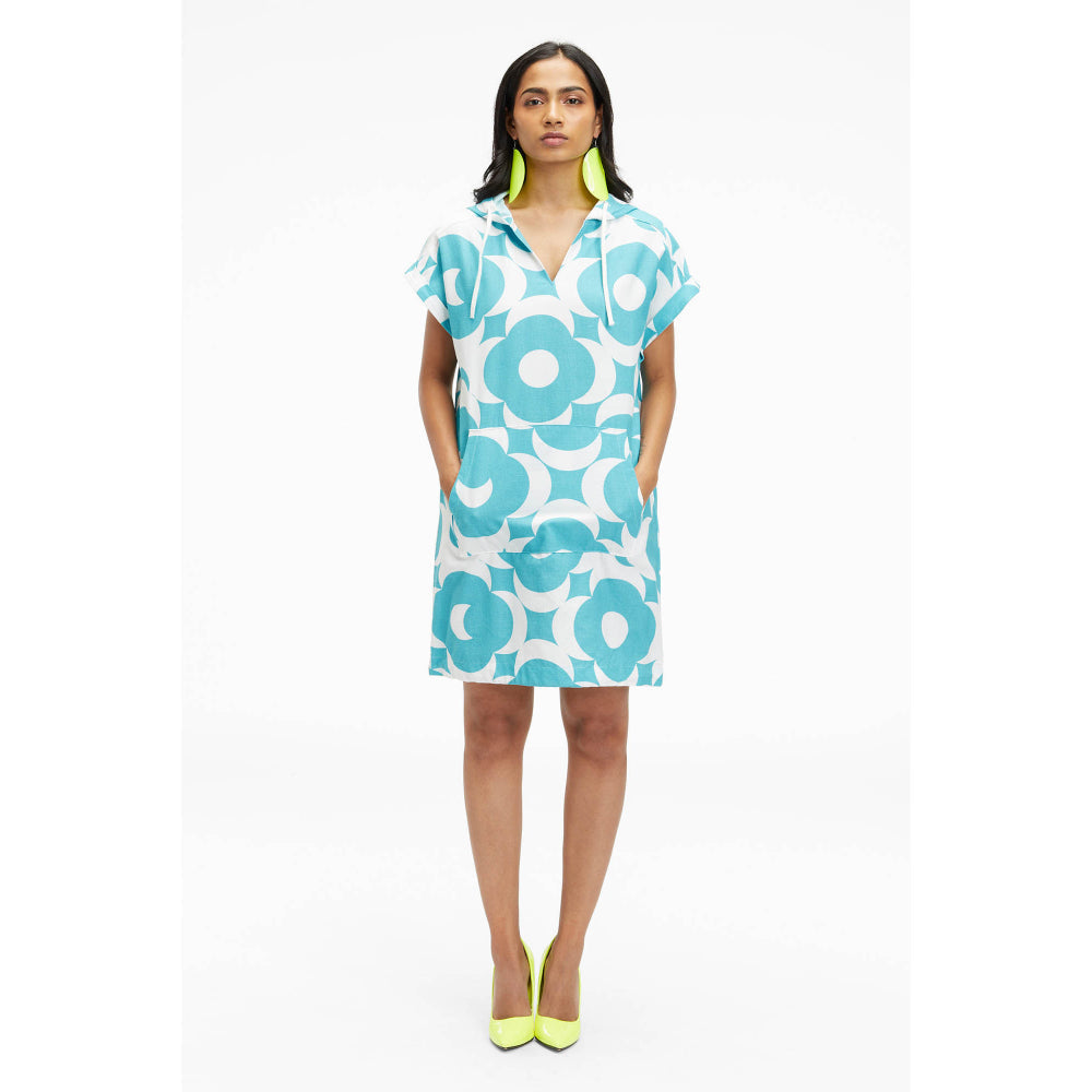 TERRA LUNA Omnia Turquoise Printed Dress