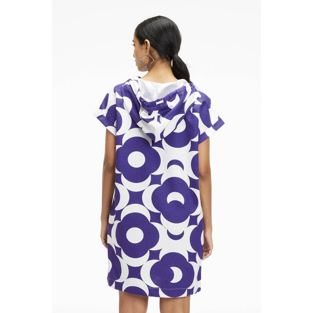 TERRA LUNA Omnia Blue Printed Dress