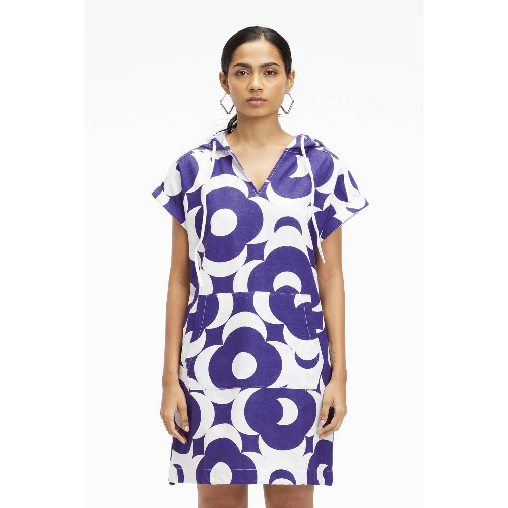 TERRA LUNA Omnia Blue Printed Dress