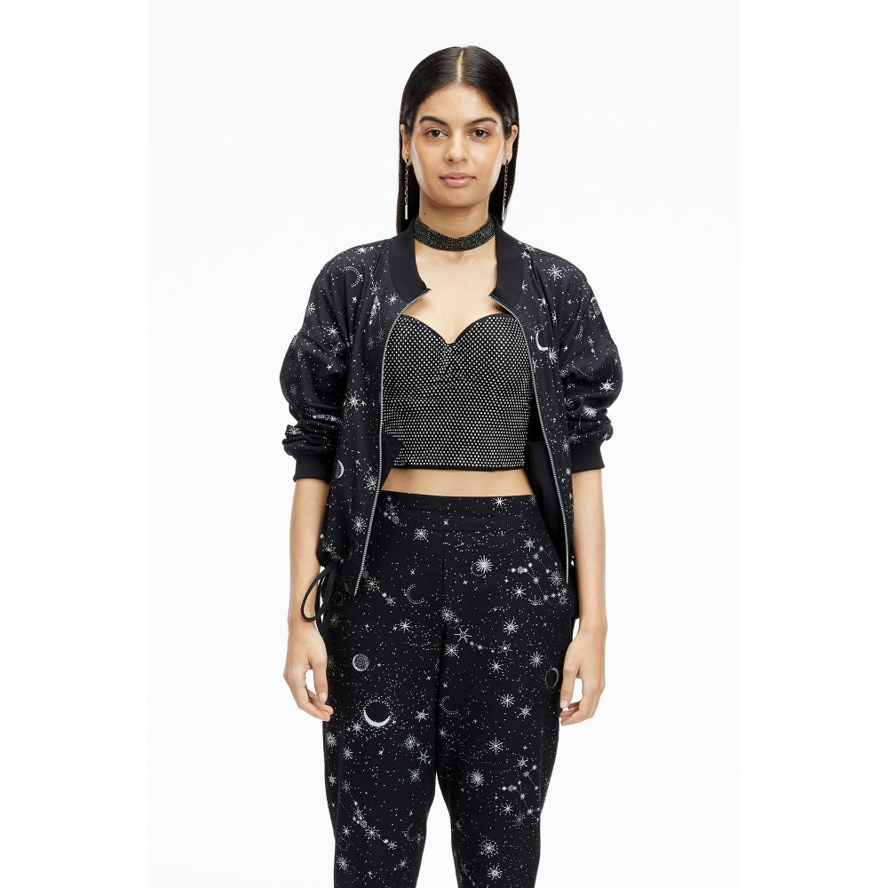 TERRA LUNA Octan Black Bomber Jacket