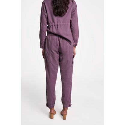 TERRA LUNA Women's Purple Cargo Solid Pant