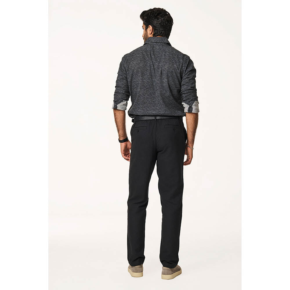 TERRA LUNA Black Solid Slim Fit Trouser