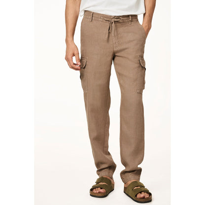 TERRA LUNA Brown Solid Straight Fit Trouser