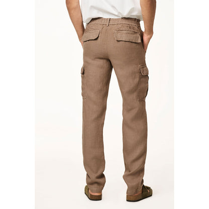 TERRA LUNA Brown Solid Straight Fit Trouser