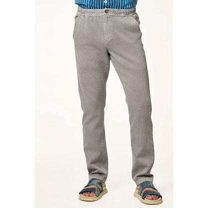 TERRA LUNA Grey Solid Relaxed Fit Trouser