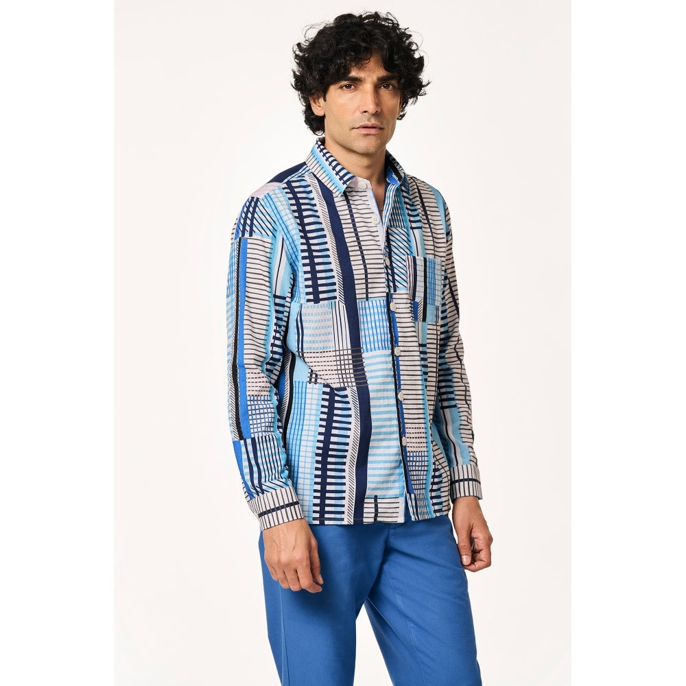 TERRA LUNA Alto Lite Full Sleeves Multi-Color Shirt