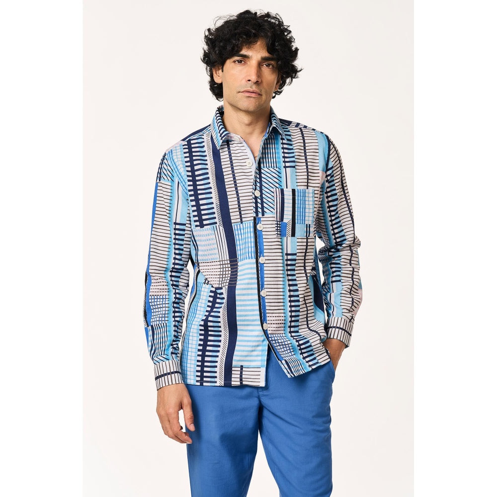 TERRA LUNA Alto Lite Full Sleeves Multi-Color Shirt
