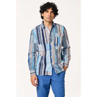 TERRA LUNA Alto Lite Full Sleeves Multi-Color Shirt