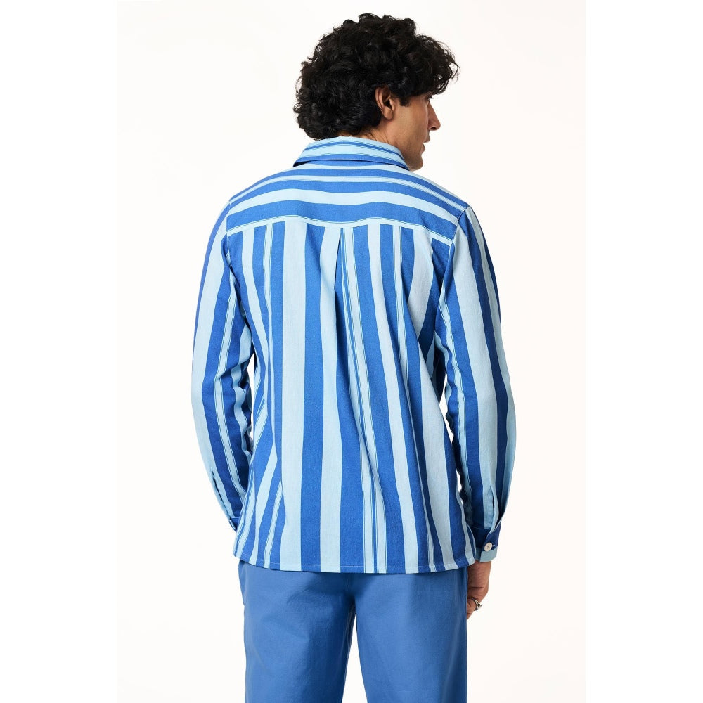 TERRA LUNA Alto Lite Full Sleeves Blue Shirt