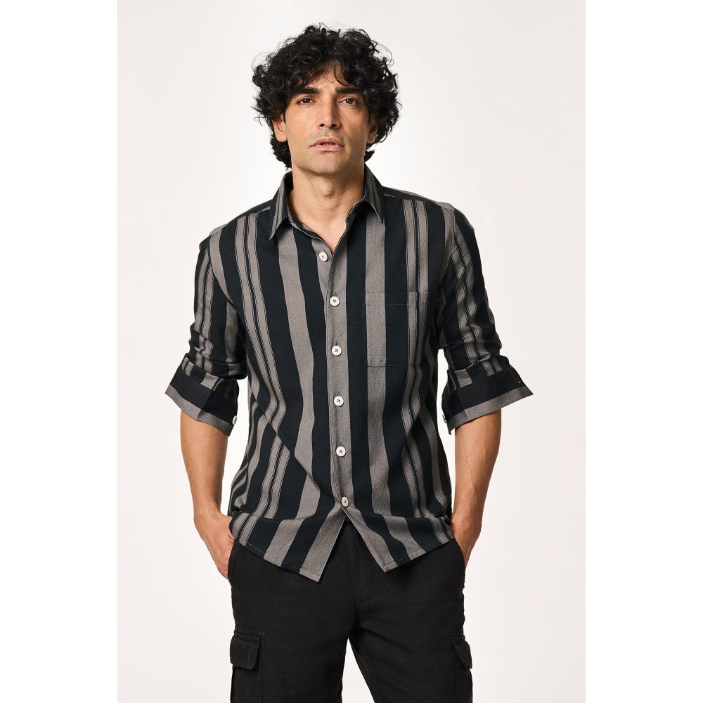 TERRA LUNA Alto Lite Full Sleeves Black Shirt