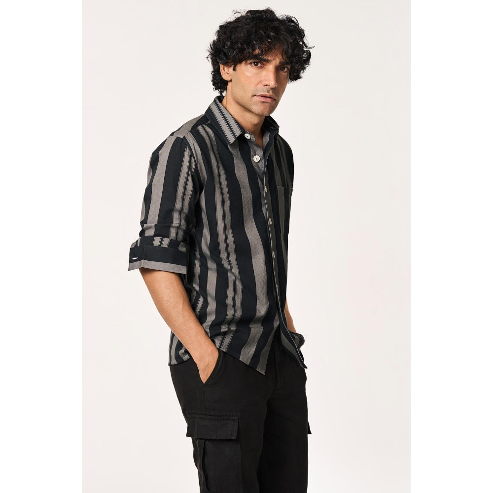 TERRA LUNA Alto Lite Full Sleeves Black Shirt