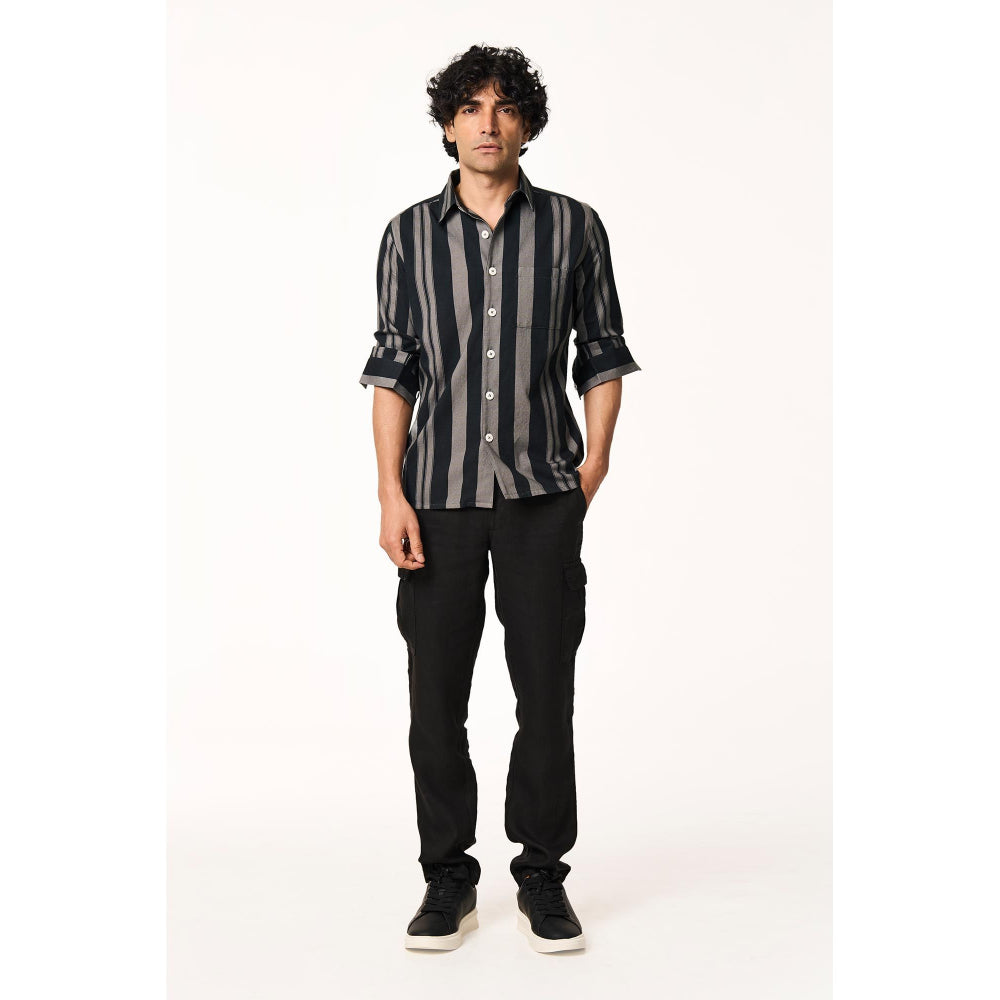 TERRA LUNA Alto Lite Full Sleeves Black Shirt