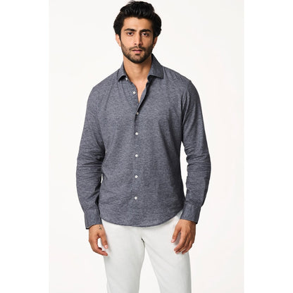 TERRA LUNA Cristo Full Sleeves Grey Shirt