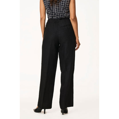 TERRA LUNA Black Delphi Linen Trouser