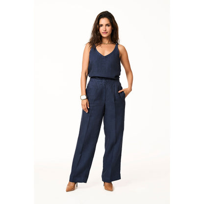 TERRA LUNA Blue Delphi Linen Trouser