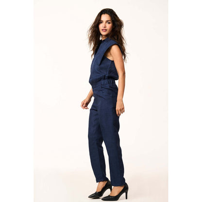 TERRA LUNA Ember Navy Blue Jumpsuit