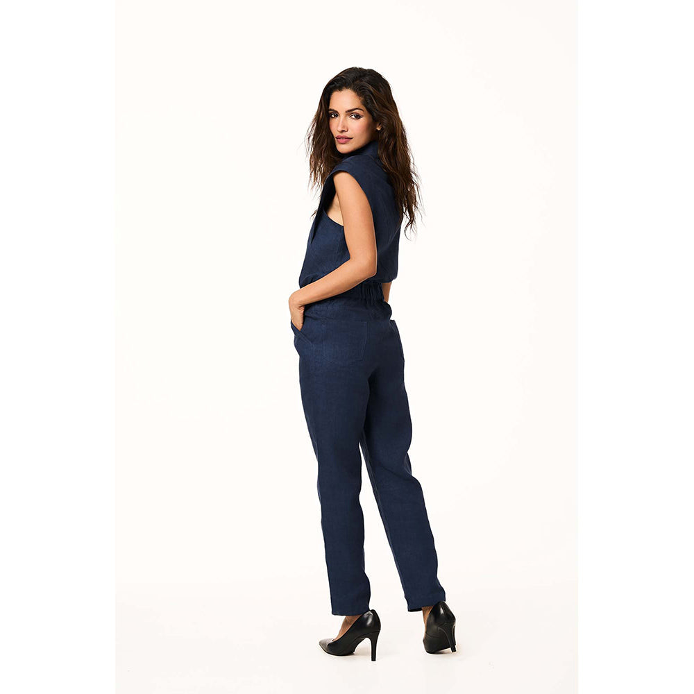 TERRA LUNA Ember Navy Blue Jumpsuit
