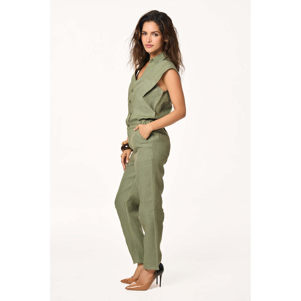 TERRA LUNA Ember Green Jumpsuit