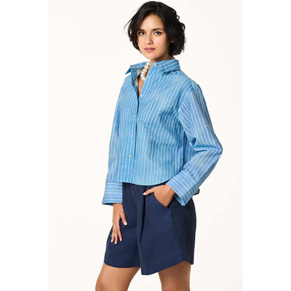 TERRA LUNA Roxy Blue Shirt
