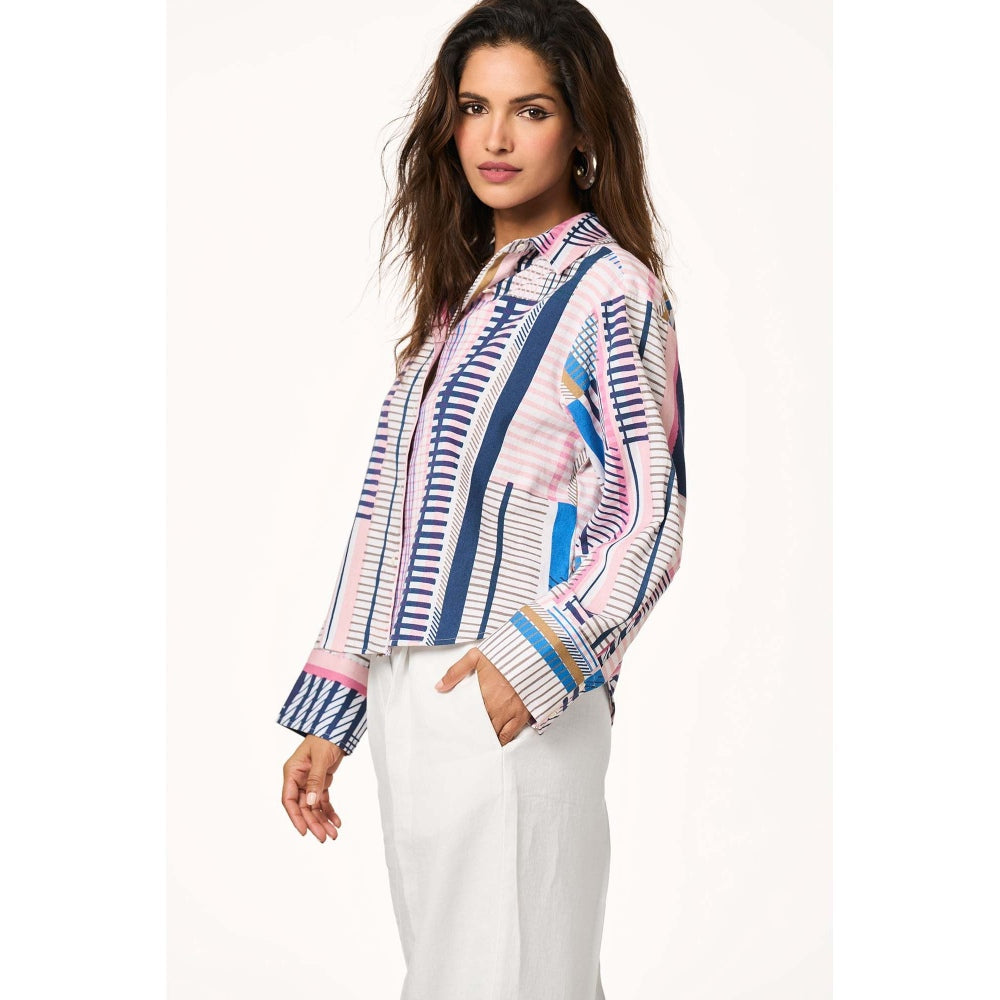 TERRA LUNA Roxy Printed Multi-Color Shirt