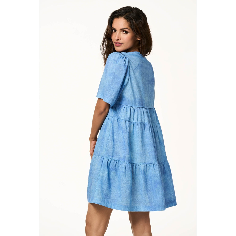 TERRA LUNA Women Blue Bree Marine Art Ice Blue Dress