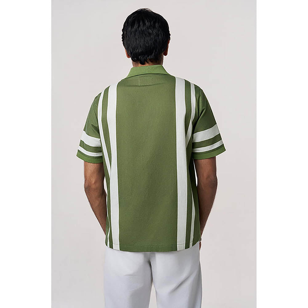 TERRA LUNA Olive Palma Organic Cotton Casual Shirt