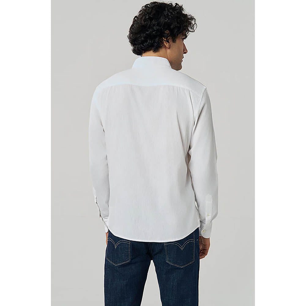 TERRA LUNA White Hunt Linen Casual Shirt