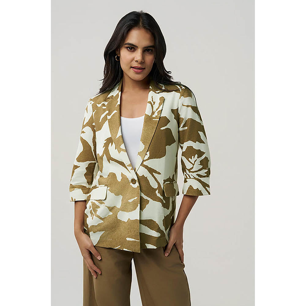 TERRA LUNA Sasha Khadi Multi-Colour Blazer