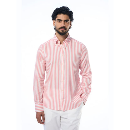 TERRA LUNA Pink Danny Ls Khadi Casual Shirt