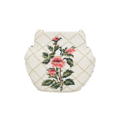 The Leather Garden Dandelion Beaded Hand Bag