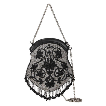 The Leather Garden Orchid Embellished Sling Bag