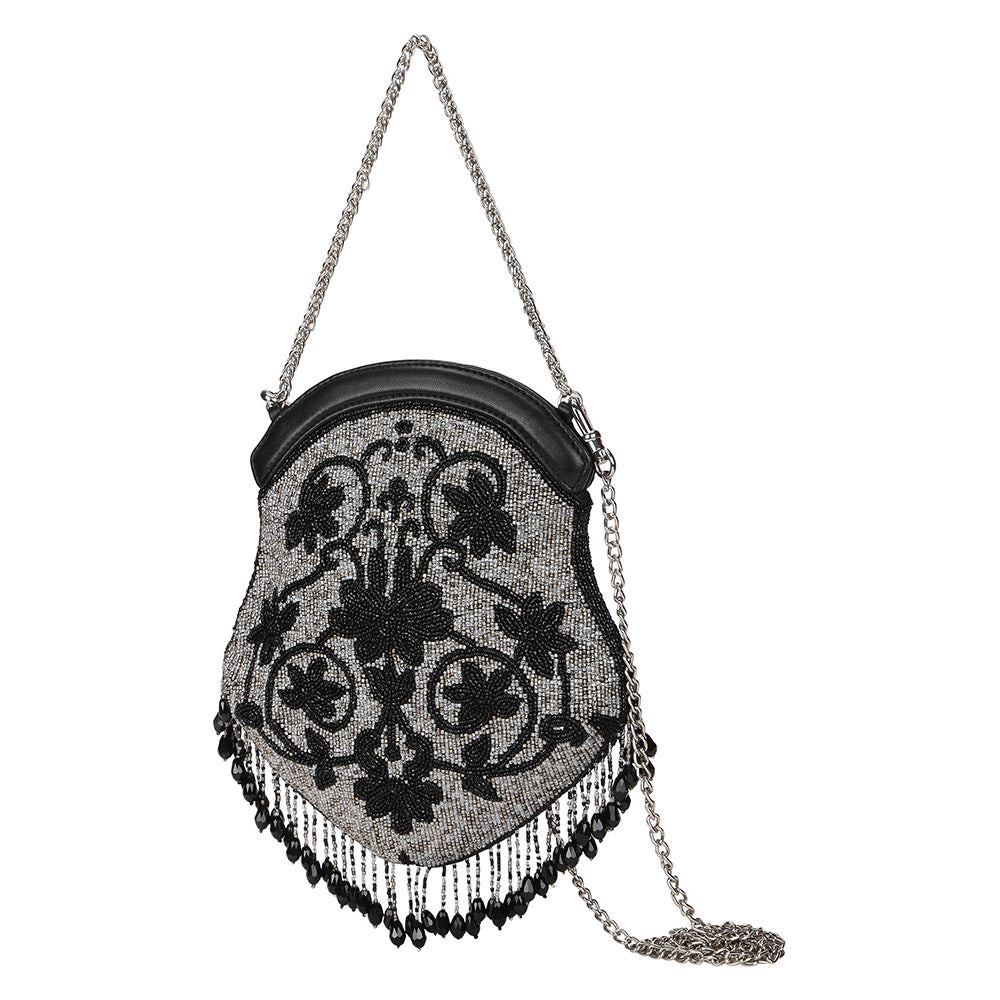 The Leather Garden Orchid Embellished Sling Bag