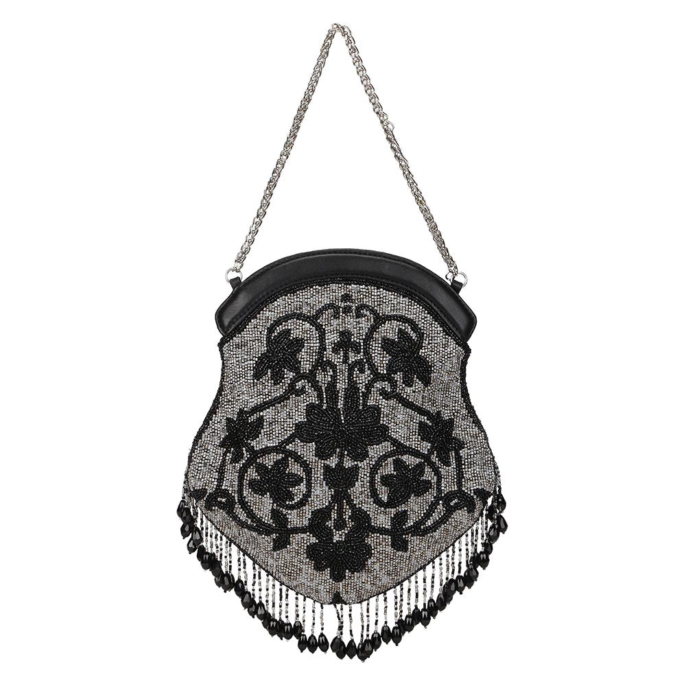The Leather Garden Orchid Embellished Sling Bag
