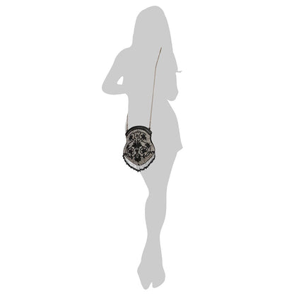 The Leather Garden Orchid Embellished Sling Bag