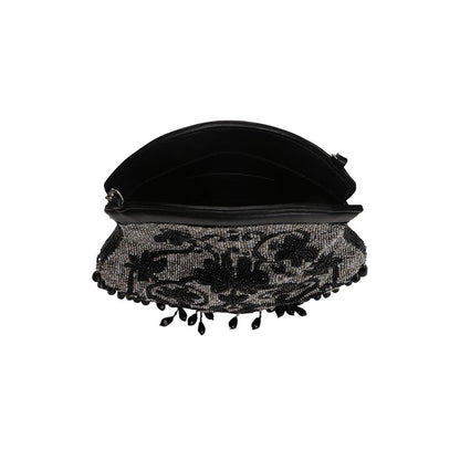 The Leather Garden Orchid Embellished Sling Bag