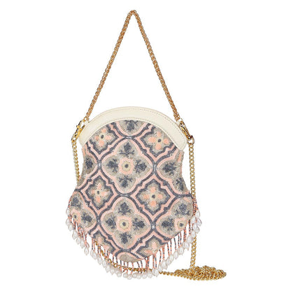 The Leather Garden Water Lily Embellished Sling Bag