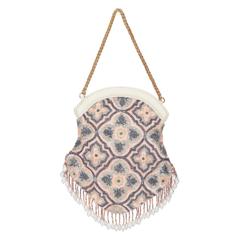 The Leather Garden Water Lily Embellished Sling Bag