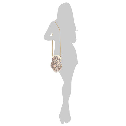 The Leather Garden Water Lily Embellished Sling Bag