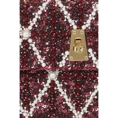 The Leather Garden Erica Sangria Handheld Mini Bag