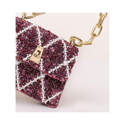 The Leather Garden Erica Sangria Handheld Mini Bag