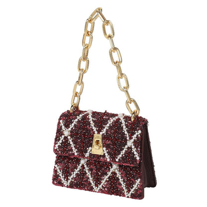 The Leather Garden Erica Sangria Handheld Mini Bag