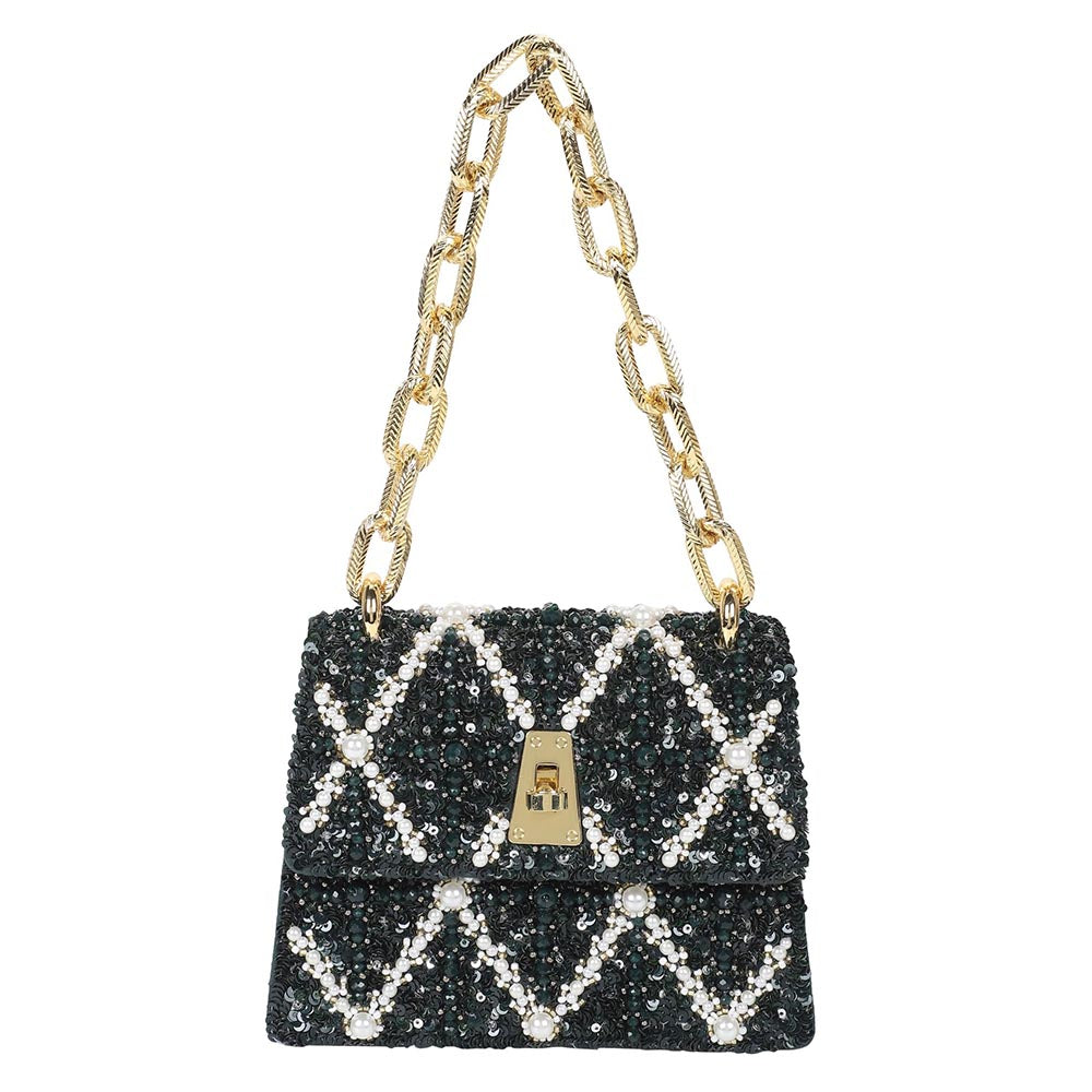 The Leather Garden Erica Emerald Handheld Mini Bag